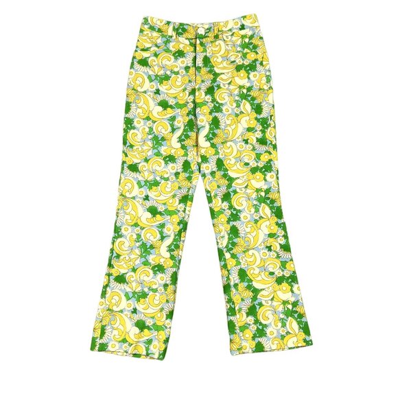 🟣 Zara Womens Size Extra Small Floral Print Pants - Picture 5 of 9